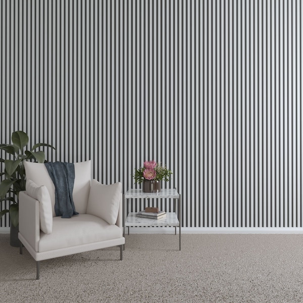 Ekena Millwork 48H x 1/2T Adjustable PVC Slat Wall Panel Kit w/ 1W Slats, Unfinished contains 42 Slats SWP84X48X0500UN - main